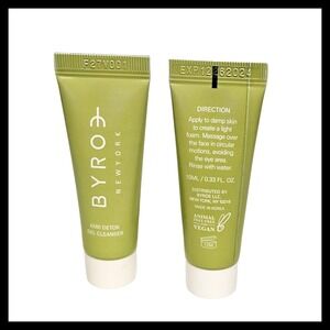 2 x Byroe Kiwi Detox Gel Cleanser Travel Size 10ml/.33oz New Sealed